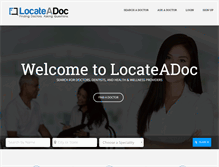 Tablet Screenshot of locateadoc.com